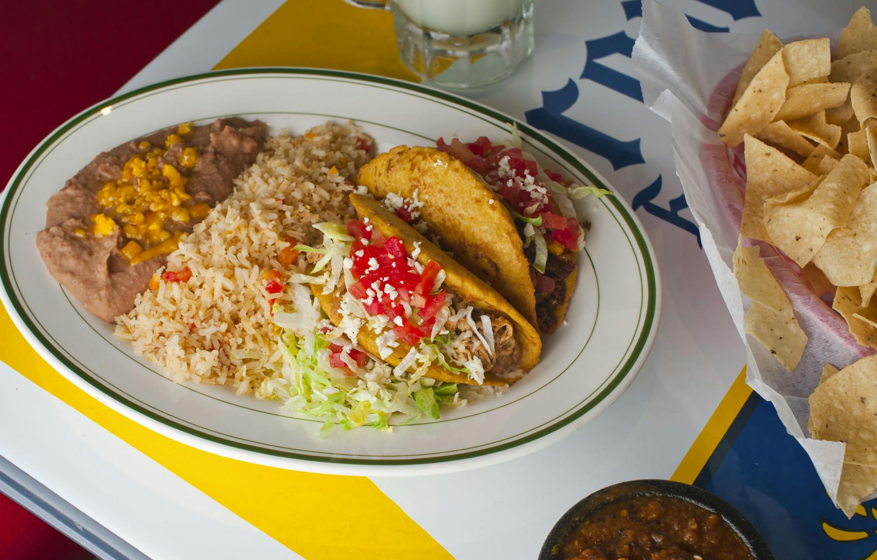 a plate of food on a table